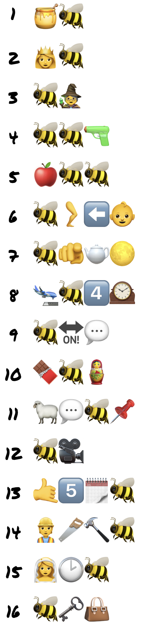 Bee Emoji Puzzle (part 1)